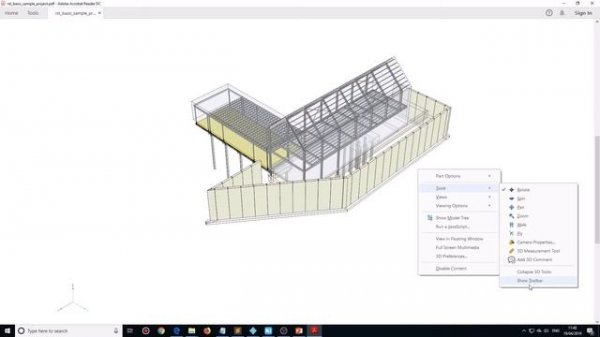 BIM 3D PDF READER Windows 10 Adobe Acrobat Reader DC 01