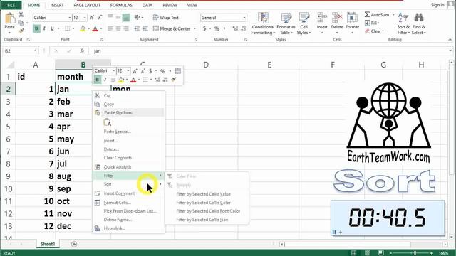 Excel 12 Sort смотреть онлайн