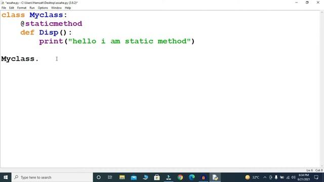 Static method in Python #36 || Python Complete Course in Urdu/Hindi смотреть онлайн