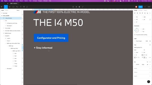 Designing a BMW MODEL M I4 M50 Landing Page in Figma - Web Design Speed Art - Tutorial смотреть онлайн