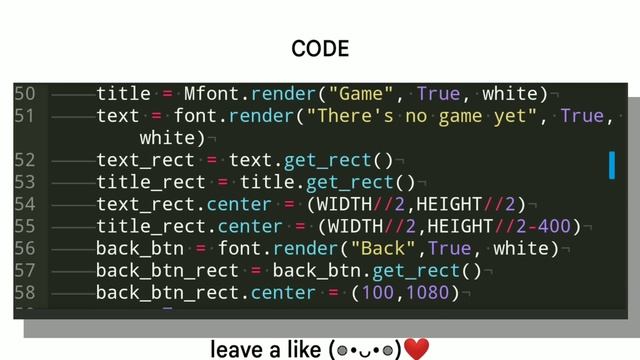 Pygame Menu | Python | Code смотреть онлайн