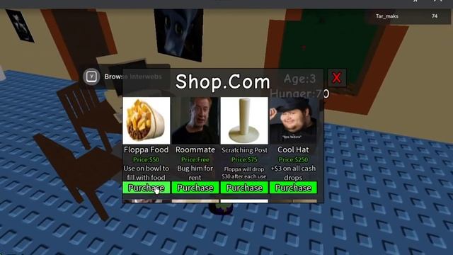 УХАЖИВАЕМ ЗА ШЛЁПОЙ!? НУБ игра РОБЛОКС / Roblox: Raise a floppa : Часть 1 смотреть онлайн