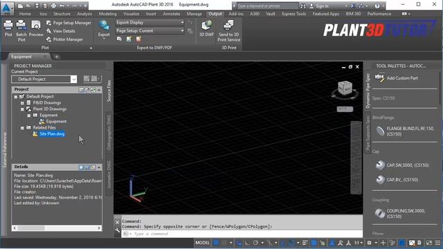 2. Attach a site plan by Xref feature in AutoCAD Plant 3D (English) смотреть онлайн