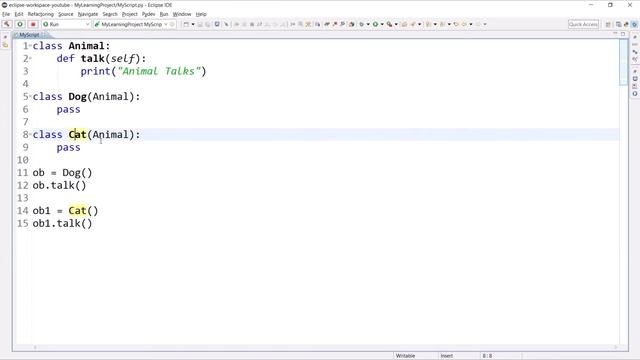 #81 | OOP | Polymorphism in Python | Method Overriding | Python Tutorial for Beginners смотреть онлайн
