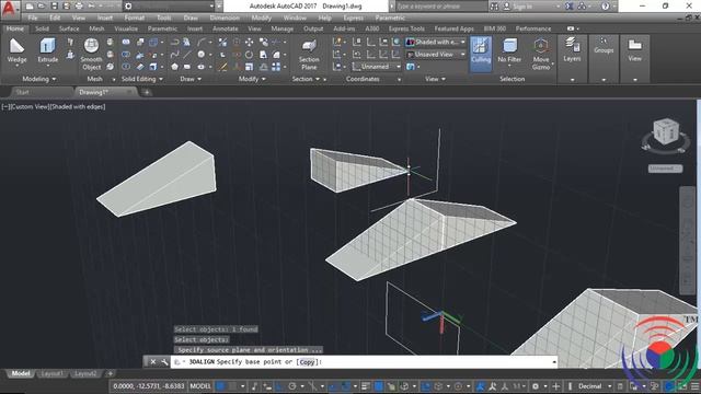 Autodesk AutoCAD: How to use 3D Align Command in Autodesk AutoCAD смотреть онлайн