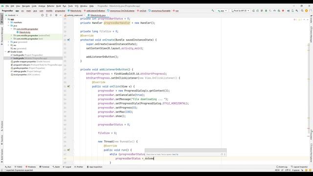 Android Studio Downloading ProgressBar смотреть онлайн