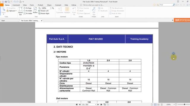 FIAT SCUDO 2006 TRAINING MANUAL смотреть онлайн