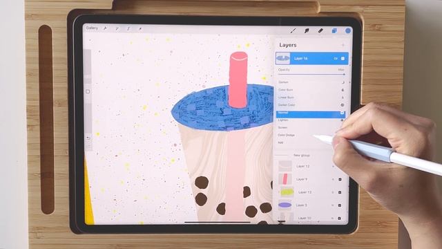 Drawing Process with Procreate Brushes on iPad Digital Illustration | Draw This with me смотреть онлайн