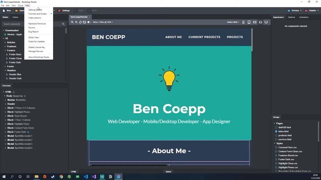 How to use Bootstrap Studio - TopBar - Ben Coepp смотреть онлайн