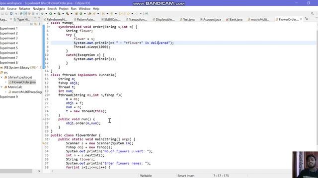 Multi-Threading | Thread | Exceptional | Flower order delivery | Object Oriented Programming | Java смотреть онлайн
