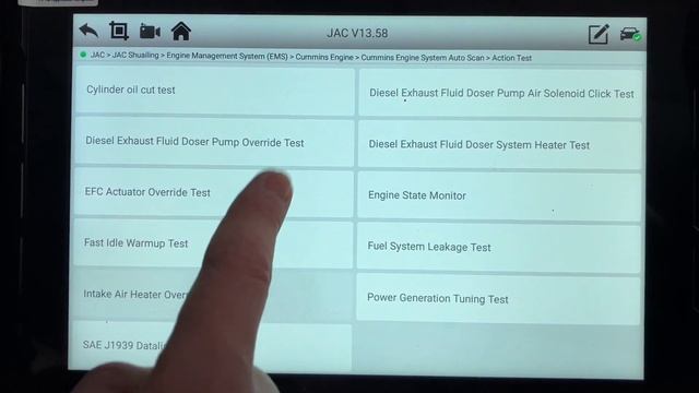 IDUTEX TS910Pro: Диагностика JAC N200