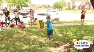 Kids Easter Egg Hunt with the Real Easter Bunny and Ryan's Family Review