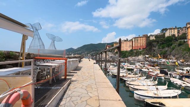 Camogli Walking Tour - Italian Riviera - 4K 60fps HDR With Captions
