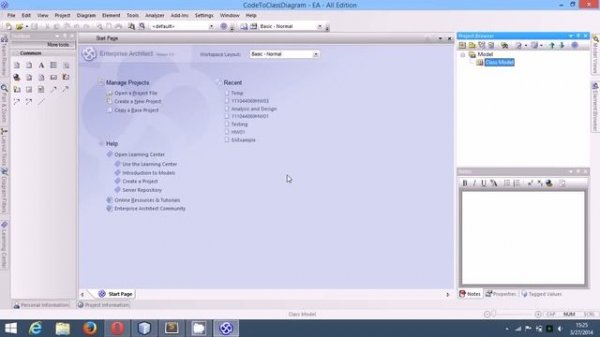 How to create Class Diagram from code | Enterprise Architect