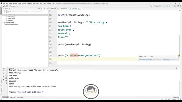 More on Escape Character in Strings | Complete Python Tutorials For Beginners In Hindi #9 смотреть онлайн