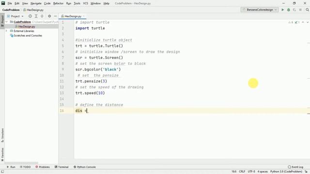 Hexagon Design with python Turtle | Python Turtle Tutorial | Python graphics tutorial смотреть онлайн