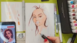 Скетч портрет. маркеры