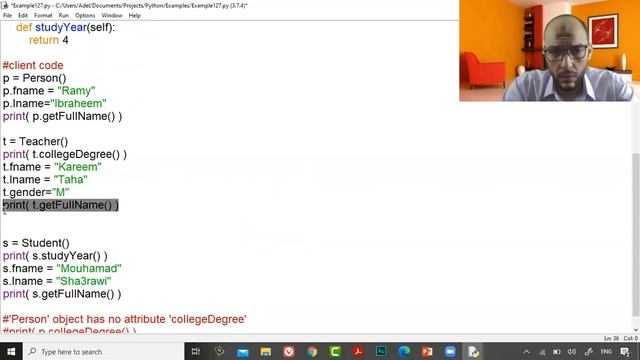 51 Python Course L15 OOP, Inheritance Constructor Override, Object Attributes, instance attributes смотреть онлайн
