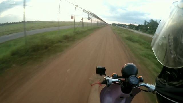 Road and path around Siem Reap international airport ,Cambodia. смотреть онлайн