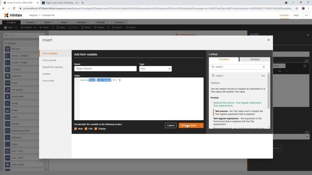 How to replace text using Regex in Nintex Forms (Office365 or Nintex Workflow Cloud) смотреть онлайн