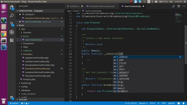 Laravel 6 tutorial #35 Events and Listeners смотреть онлайн