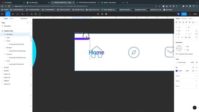 MOBILE NAVBAR ANIMATION TUTORIAL WITH SMART ANIMATE FIGMA ✨ смотреть онлайн