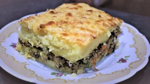 Картофельная запеканка с рыбными консервами