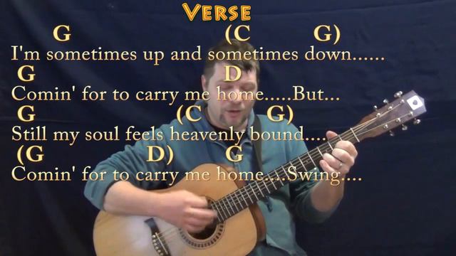 Swing Low, Sweet Chariot (Spiritual) Guitar Cover Lesson in G with Chords/Lyrics смотреть онлайн