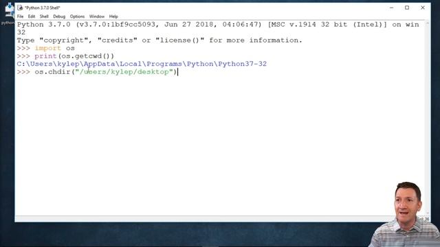 Change working directory with OS chdir( ) function смотреть онлайн