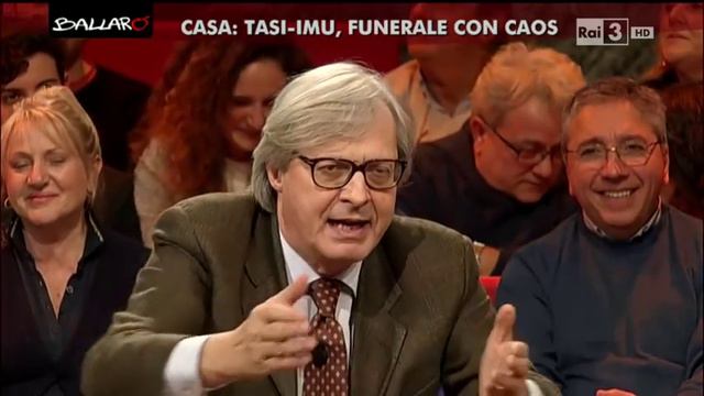 Vittorio Sgarbi: Per me pagare le tasse è immorale - Ballarò 15/12/2015 смотреть онлайн