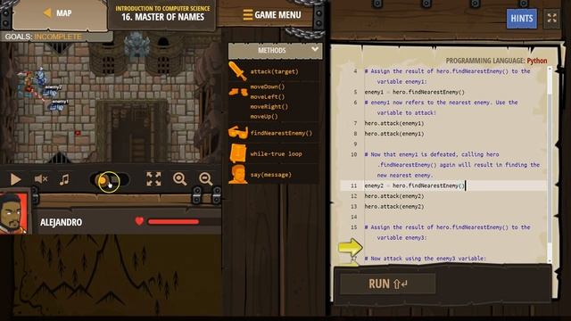 Code Combat Master of Names - Level 16 Python Tutorial with Solution смотреть онлайн