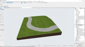 ArchiCAD: Дорожное полотно на рельефе - 3Д Сетка.