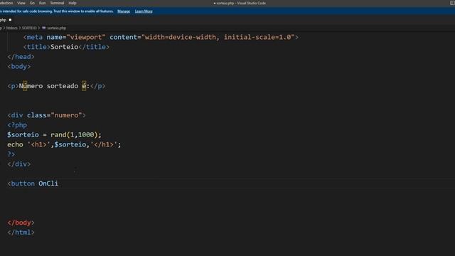 CRIANDO UMA PÁGINA EM PHP PARA SORTEIO DE UM NÚMERO - FUNÇÃO RAND. смотреть онлайн