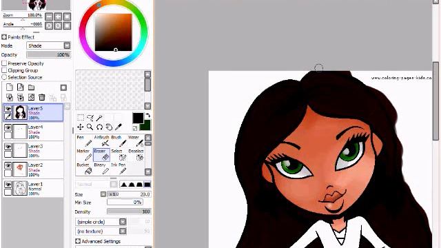 Coloring Lil Bratz Yasmin[No Drawing Tablet]Paint tool SAI смотреть онлайн