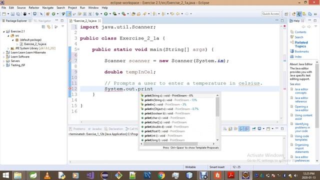 Introduction To Java Programming Exercise 2 1a смотреть онлайн