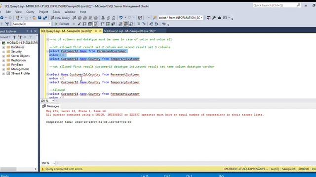 Union ,Union All in Sql (Set Operators ) смотреть онлайн