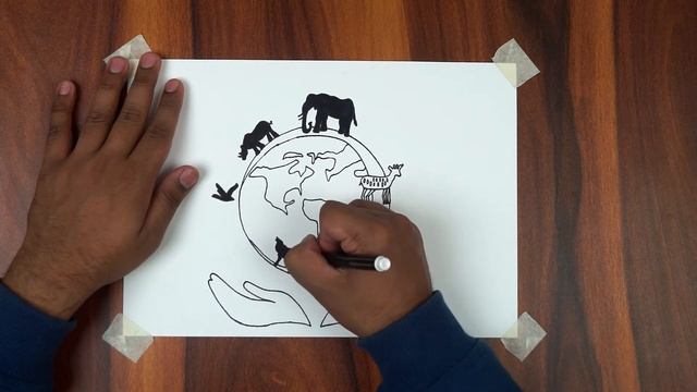 Poster Drawing on Saving Wildlife // How To Draw Save Wildlife Poster // Poster Making смотреть онлайн