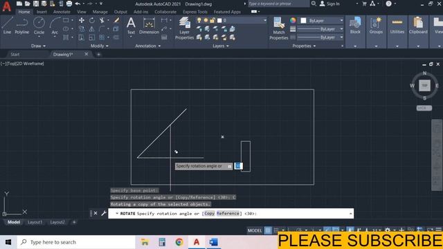 AUTOCAD 2023 TUTORIALS ROTATE COMMAND | EXPLAIN CAD смотреть онлайн