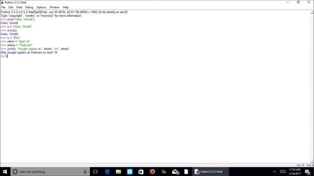 Python Basics Tutorial: The "Print" Command смотреть онлайн