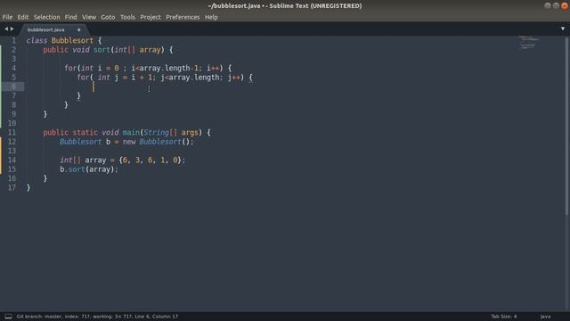 Bubble Sort Algorithm In Java смотреть онлайн