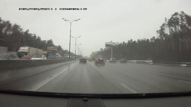 Перекрытие Рублевки заблокировало МКАД. 20.03.2012 смотреть онлайн