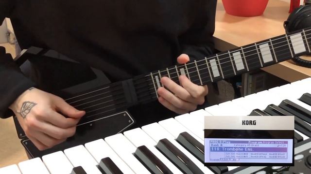 Using Jammy G To Play Korg X50 Via WIDI Master