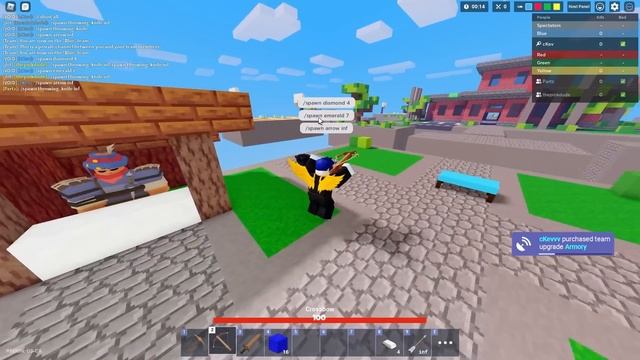 The Wheel Chooses our WEAPONS (ranged).. lol (Roblox Bedwars) смотреть онлайн