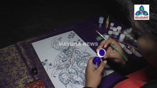 Maanini | Amrutha Varshini Demonstrates Step by Step Glass painting смотреть онлайн