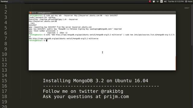 Install Mongodb 3.2 on Ubuntu 16.04 смотреть онлайн