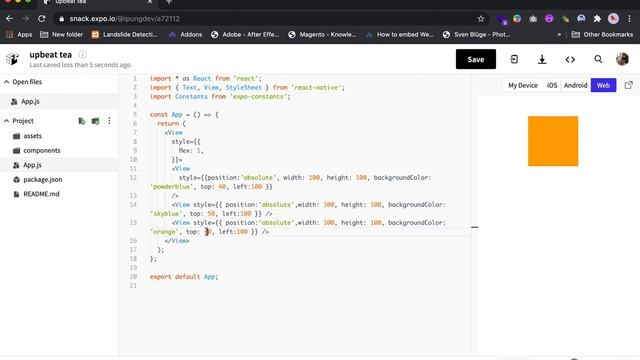 React Native Tutorial: Absolute & Relative Layout #12 | Pemrograman Mobile смотреть онлайн