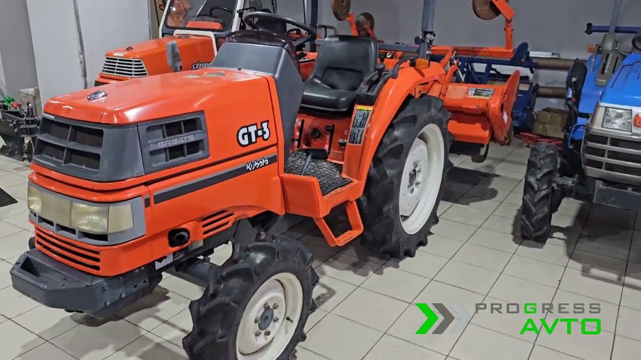 Минитрактор Kubota GT-3 японского производства в Туле в наличии PROGRESS AVTO смотреть онлайн