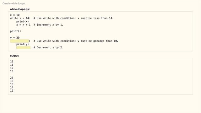 Create while loops - Python Exercise for beginners смотреть онлайн