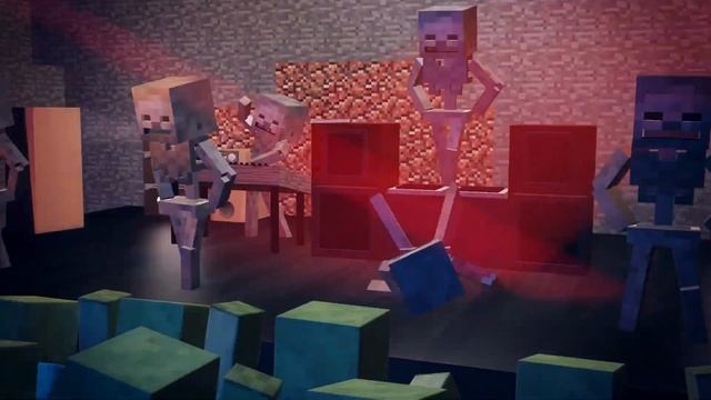 Spooky Scary Skeletons (remix) | Music Video (Minecraft Animation)