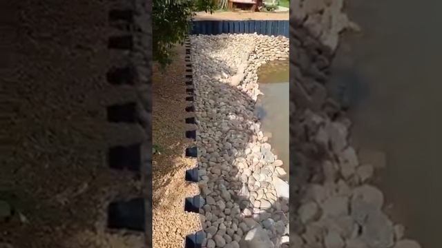 Выполненное укрепление берега шпунтом ПВХ смотреть онлайн